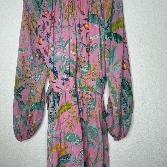 Banjanan dress mini NWT sz M pink floral wrap - Picture 9 of 10